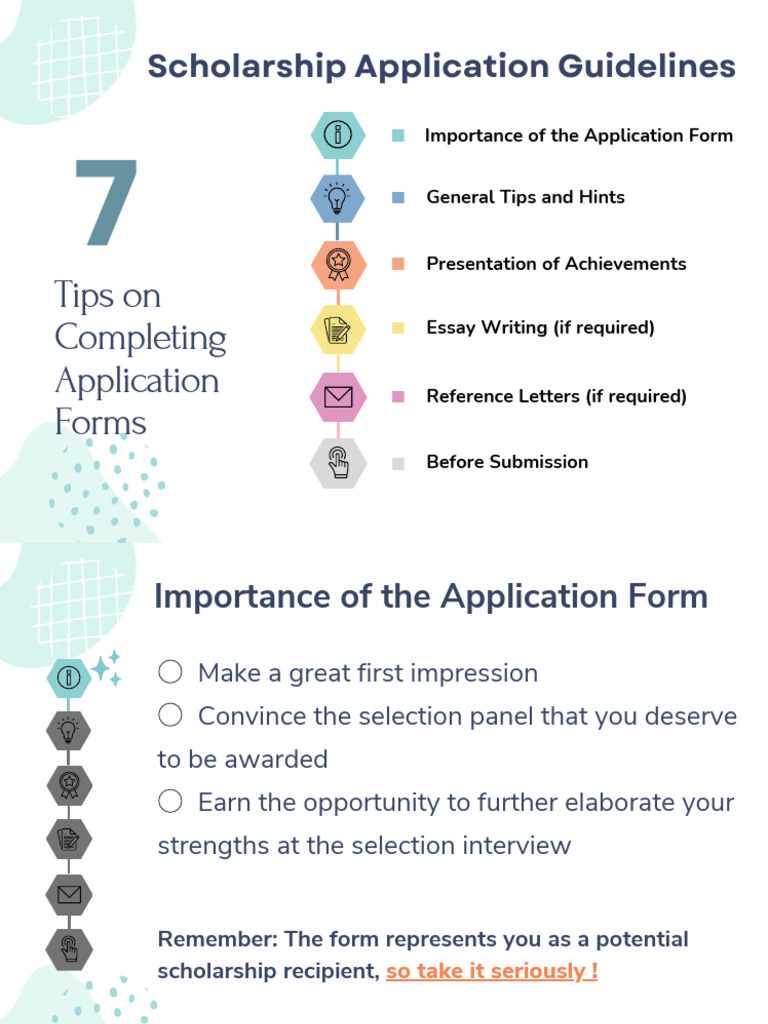 Scholarship Application Guidelines 2024-25 | PDF