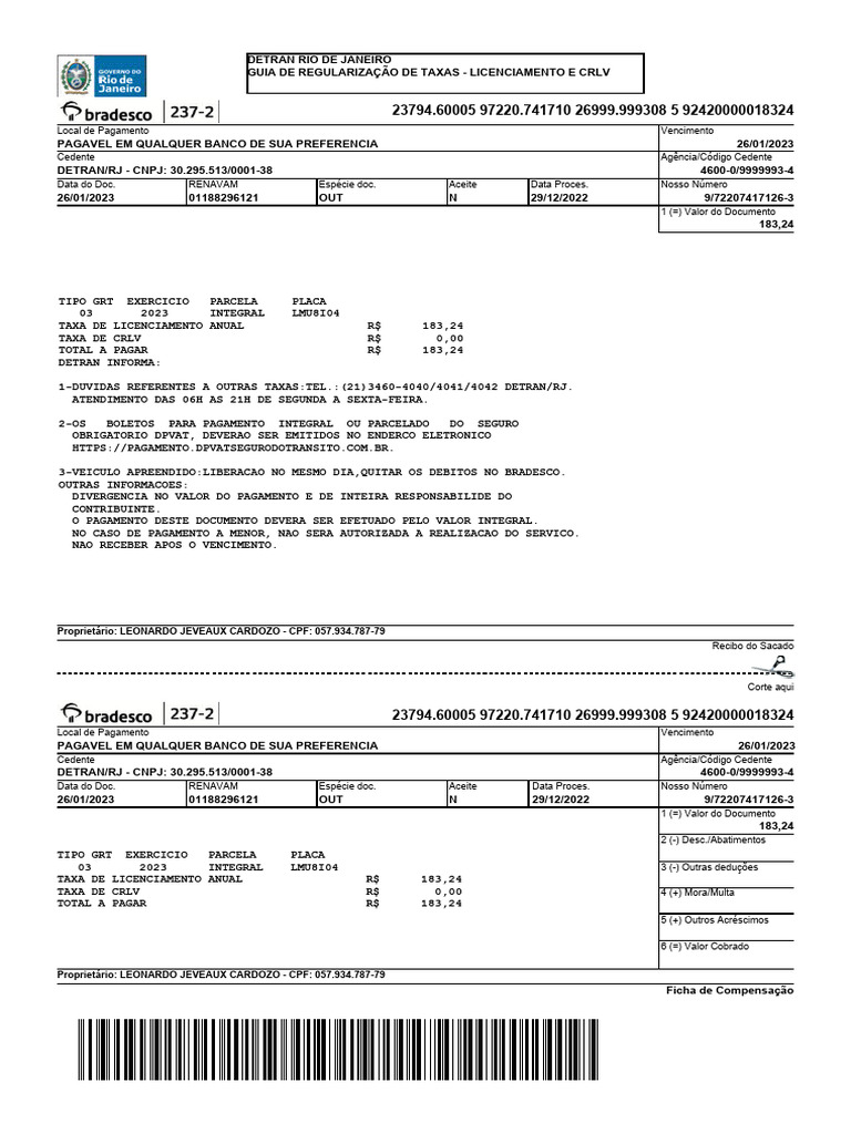 Boleto Grt | PDF | Bancos | Pagamentos
