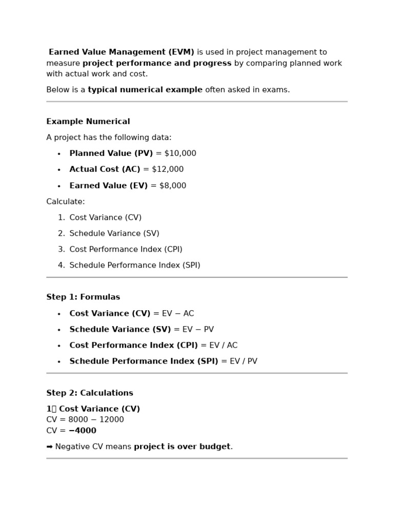 Earned Value Management | PDF