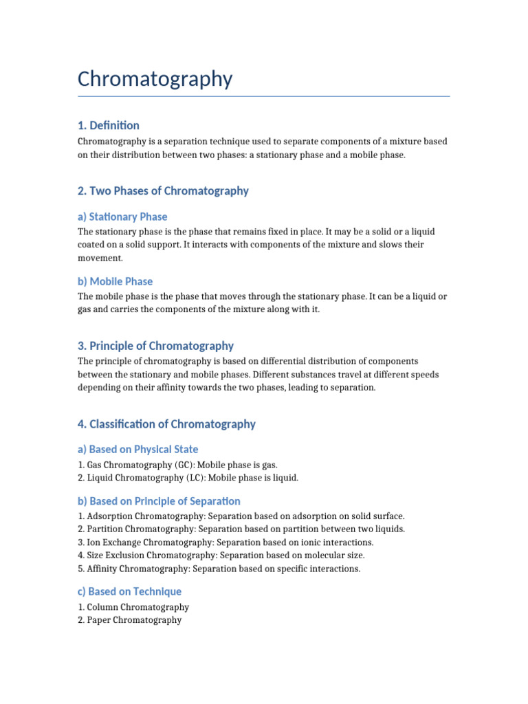 Chromatography Details | PDF