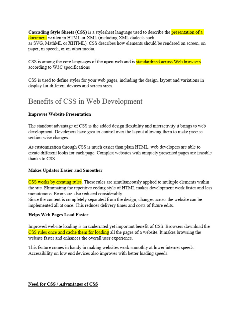 Unit 2 Cascading Style Sheets | PDF | Html | Html Element