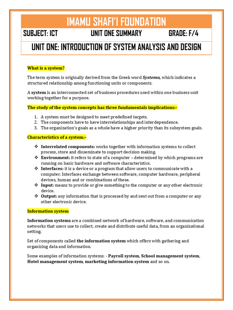 Summary Form Four 2024-2025 | PDF | System | Software Testing