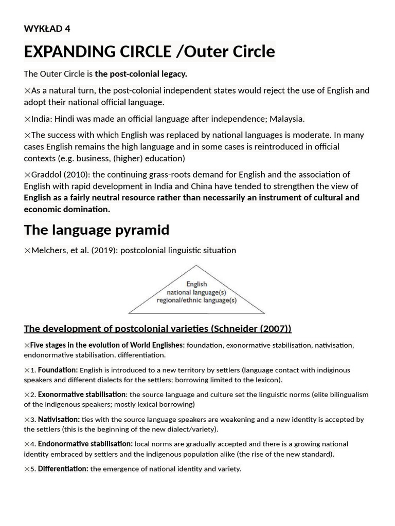 English Language in Expanding Circle | PDF | English Language | Linguistics