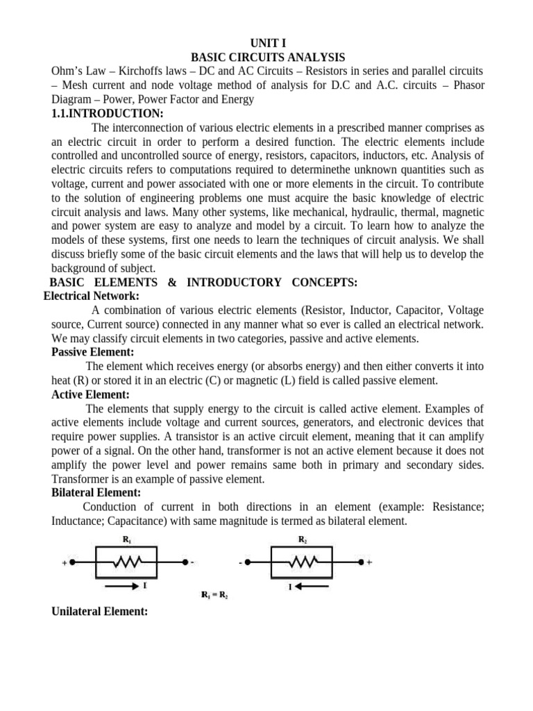 Electrical Cct Theory I-1 | PDF | Direct Current | Electrical Network