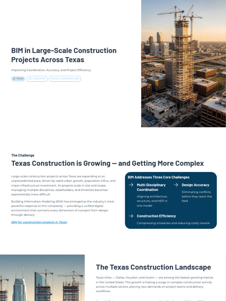 BIM in Large-Scale Construction Projects Across Texas | PDF | Building ...
