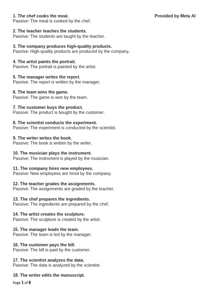 Questions-changing Into Passive Voice | PDF