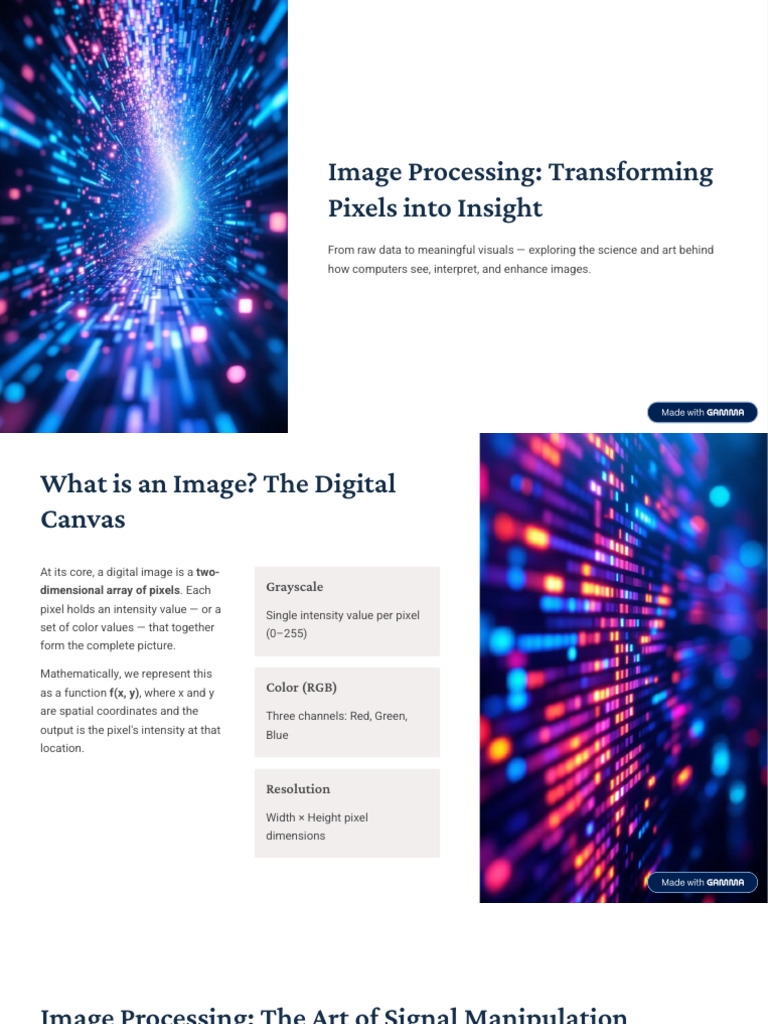 Image Processing Transforming Pixels Into Insight | PDF | Convolution ...