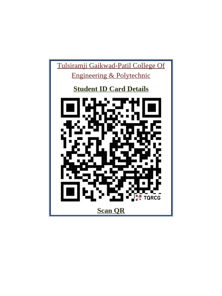 Poly Student Id Card Qr | PDF