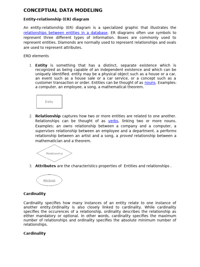 Conceptual Data Modeling[1] | PDF