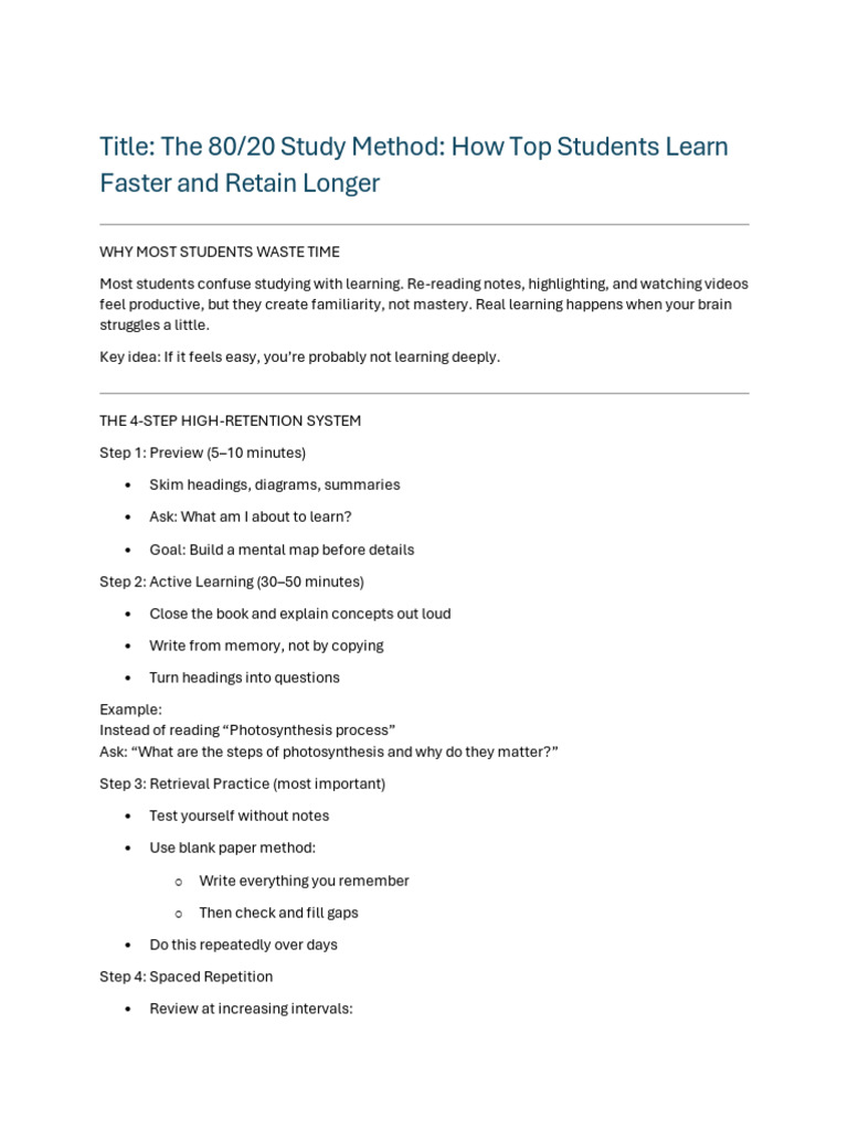 HOW TO LEARN | PDF | Memory | Learning