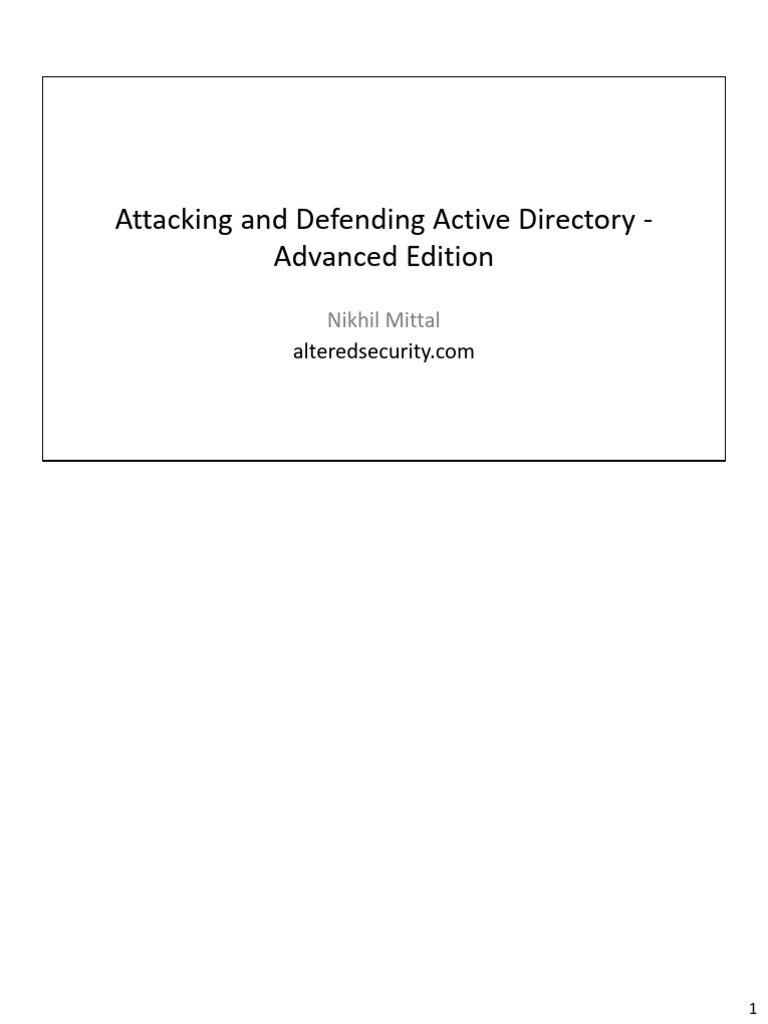 AD Advanced Notes | PDF | Active Directory | Computing
