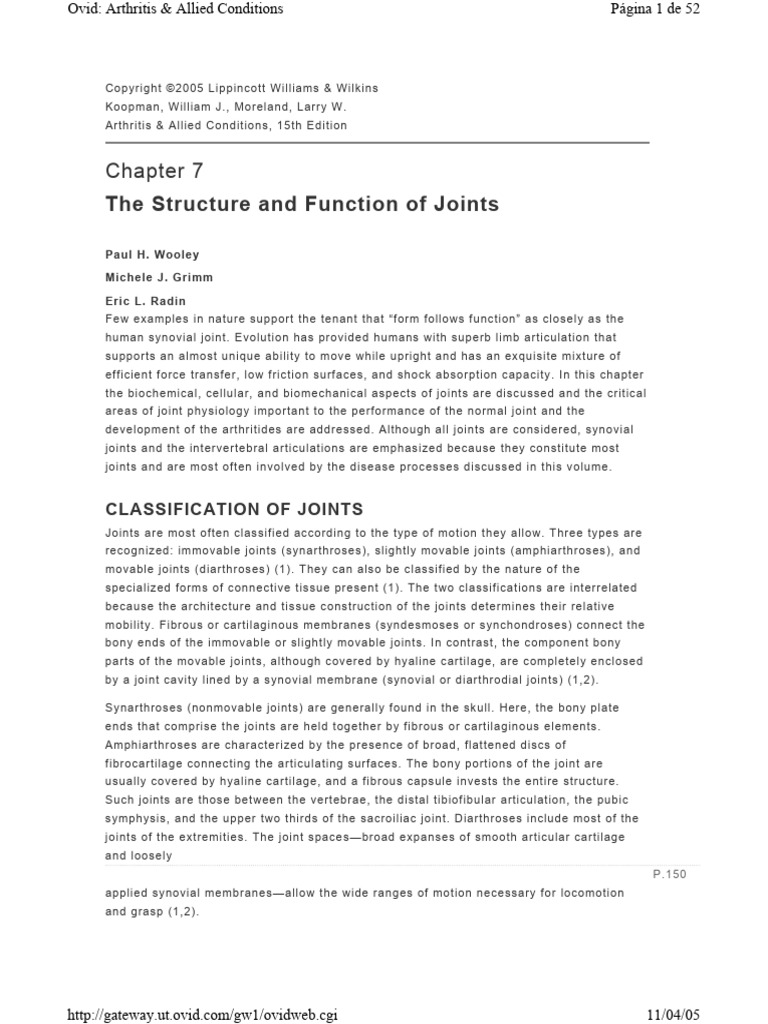 Structure_and_Function_of_Joints | PDF | Cartilage | Knee