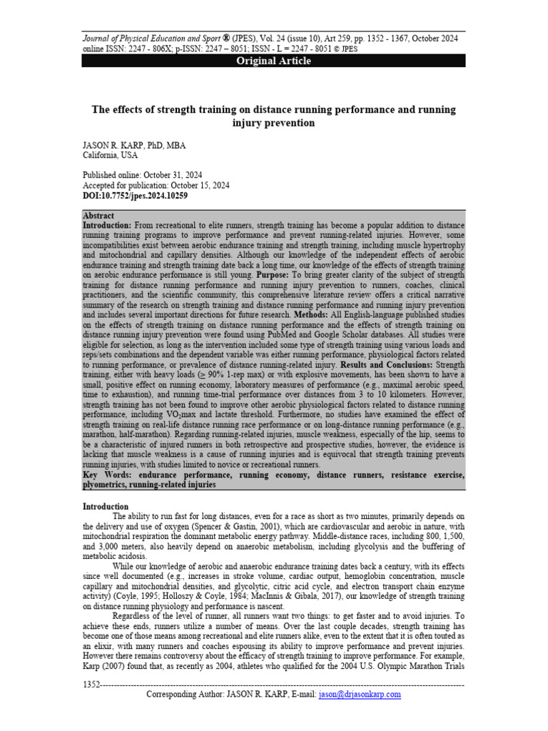 Art 259 | PDF | Strength Training | Long Distance Running