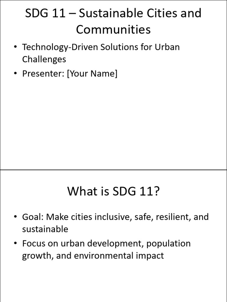SDG11 Technology Presentation | PDF