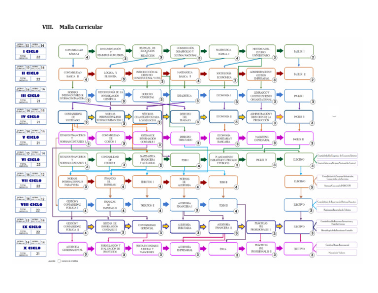 Malla Curricular Del Plan de Estudios 2019 1 | PDF