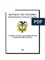 Cuadro Nacional de Atribución de Bandas de Frecuencias 2004