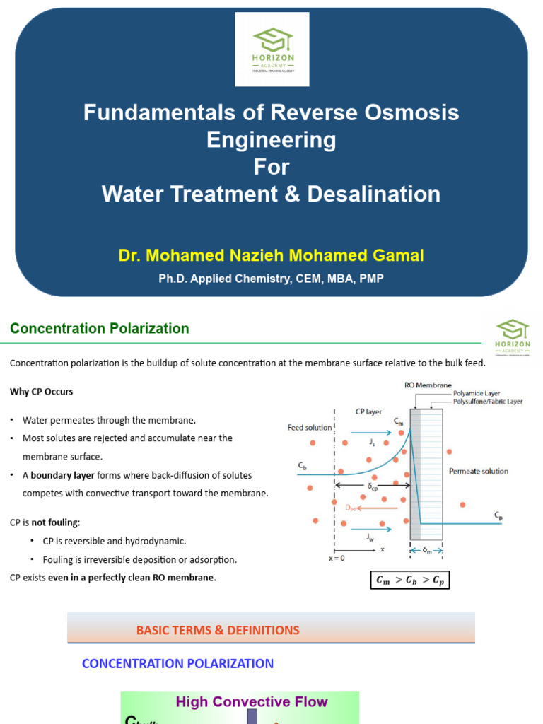 Presentation 1.2 - RO Fundamentals | PDF | Membrane | Pump