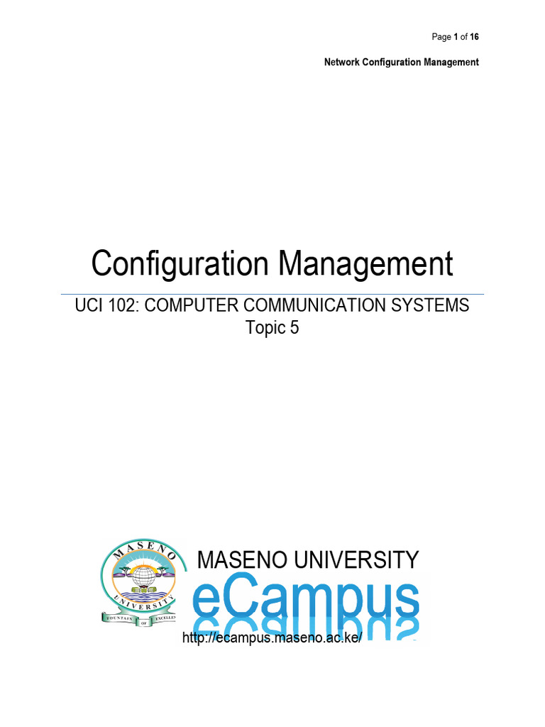 Topic 5- Configuration Management | PDF | Databases | Information ...