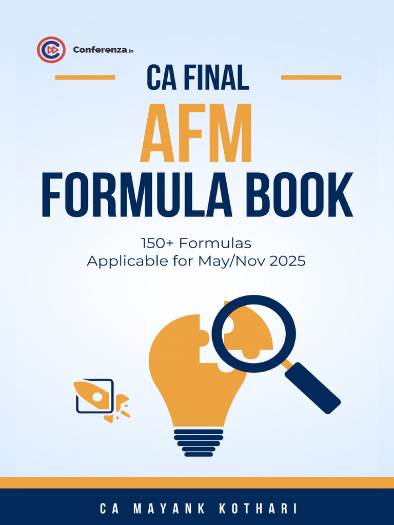 AFM 150+ Formula Book | PDF | Time Value Of Money | Capital Asset ...