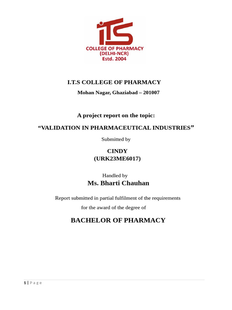 VALIDATION IN PHARMACEUTICAL INDUSTRIES | PDF | Verification And ...