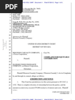 HOUSTON CASUALTY COMPANY v. ILLINOIS UNION INSURANCE COMPANY Complaint