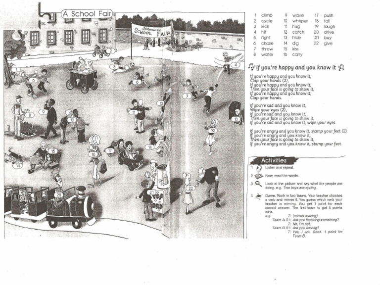 Present Progressive Pictionary | PDF