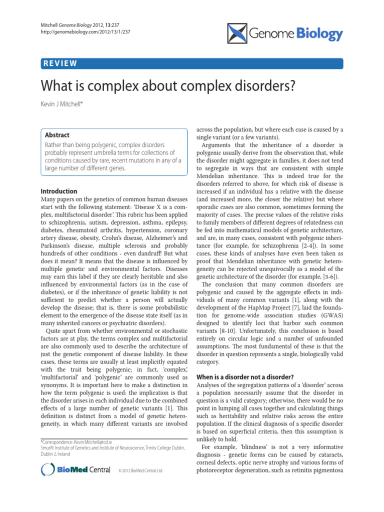 Complex genetic disorders | PDF | Single Nucleotide Polymorphism ...