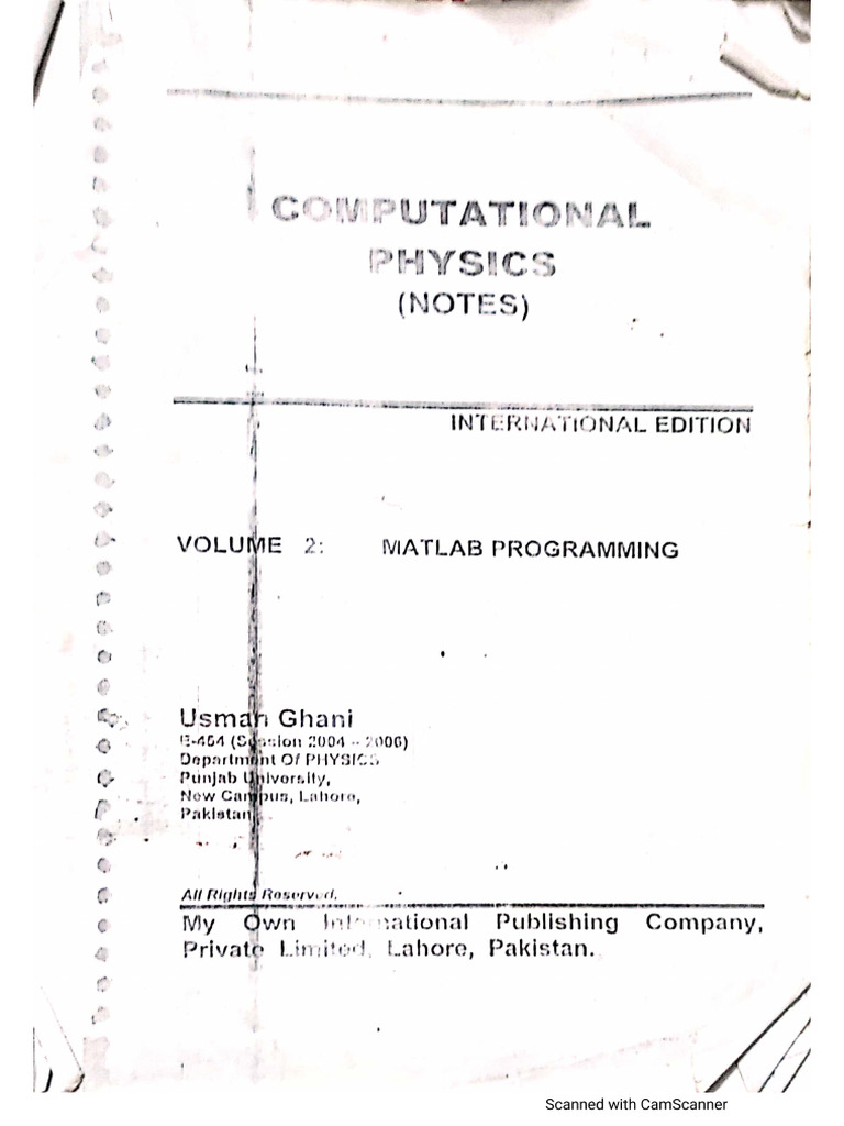 Matlab Notes | PDF
