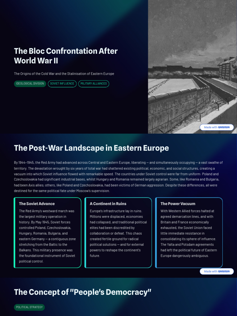 The Bloc Confrontation After World War II | PDF | Communism | Cold War