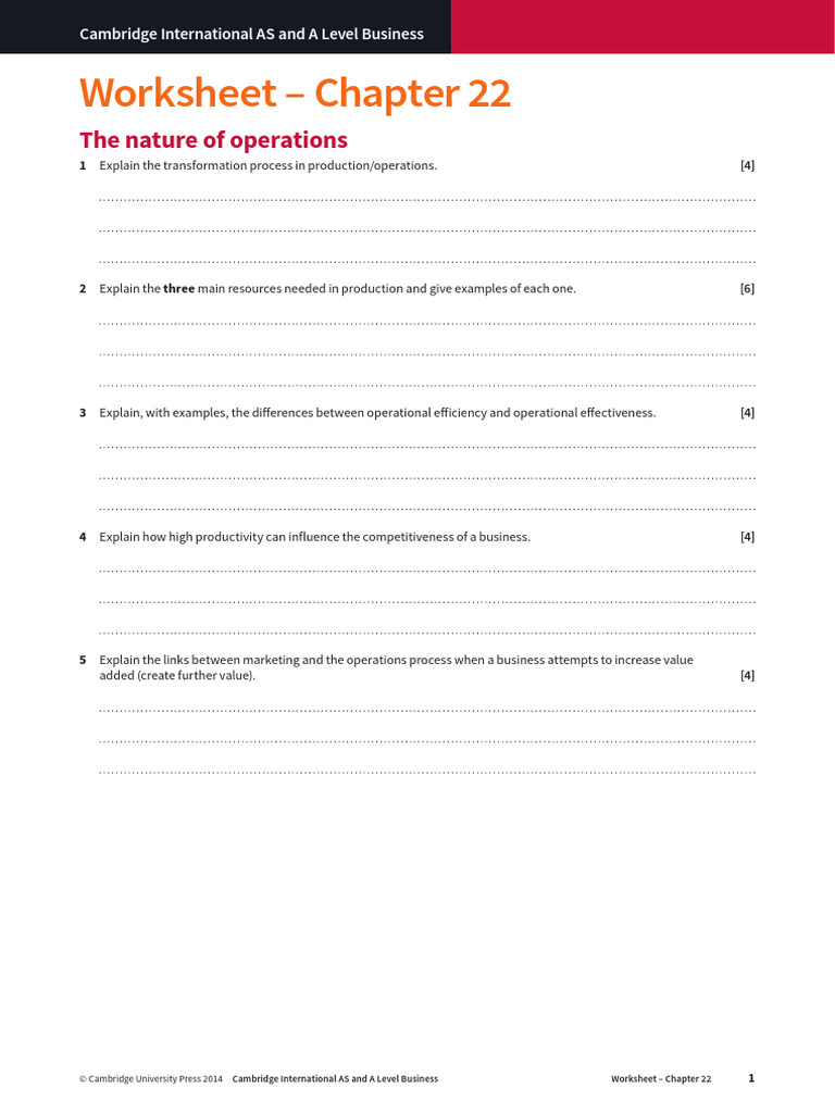 Worksheet 22 | PDF