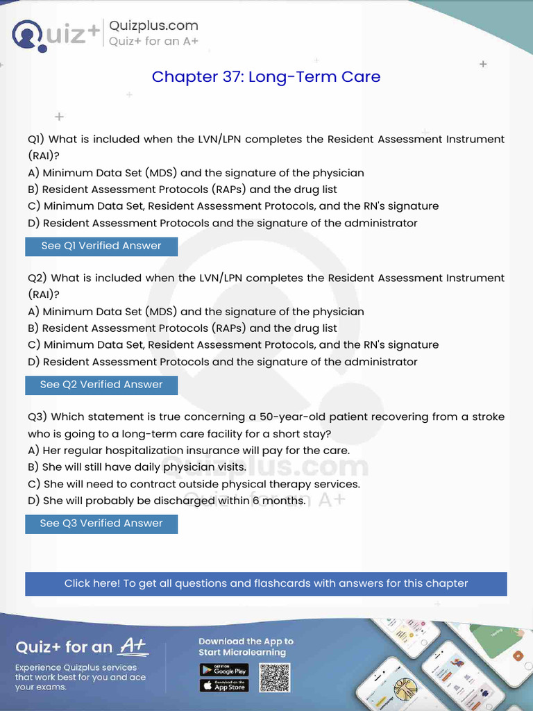 What Is Included When The LVNLPN Completes The Resident Assessment ...