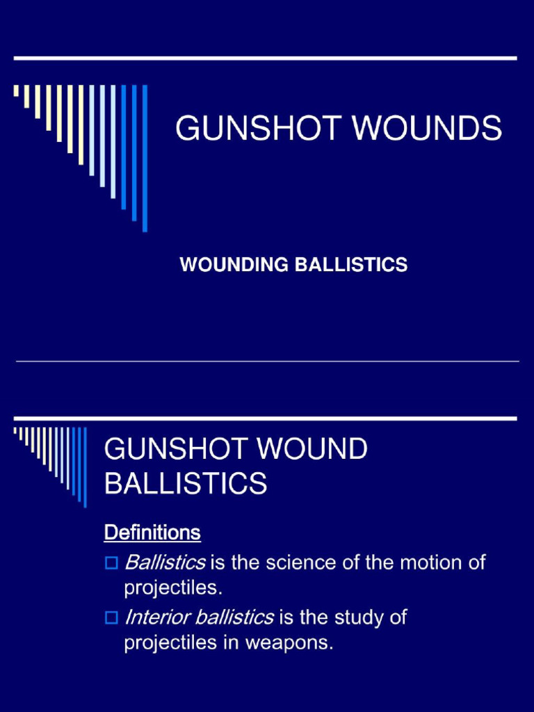 Gunshot Wounds PDF | PDF