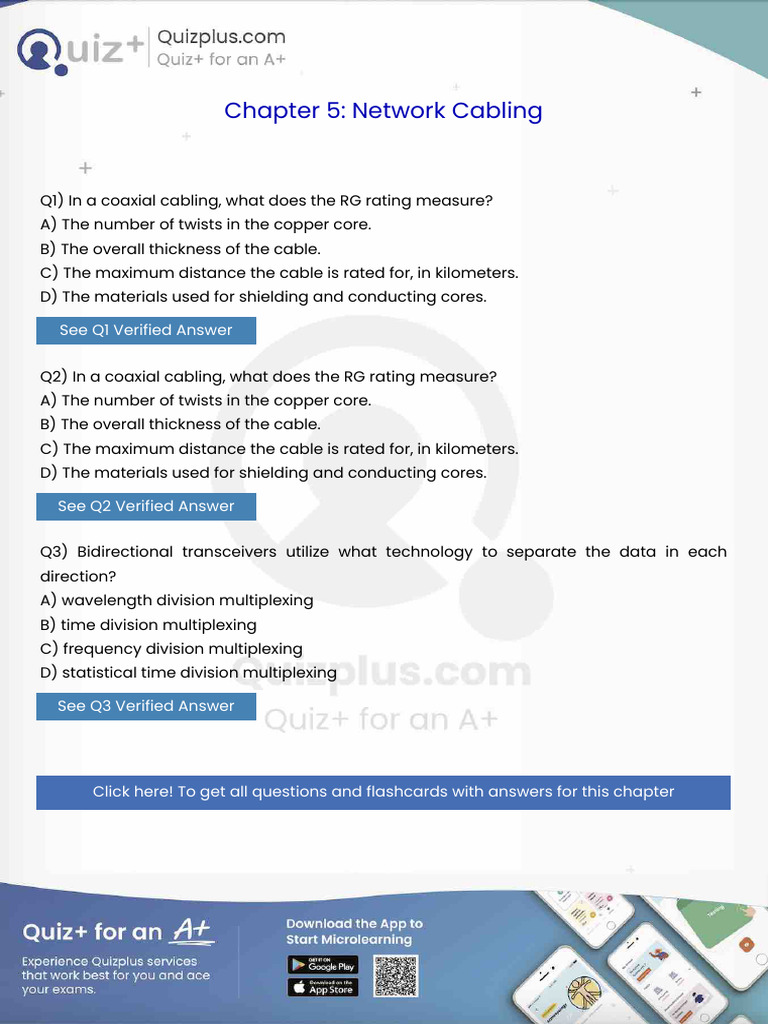 In a Coaxial Cabling What Does the Rg Rating Measure | PDF | Computer ...