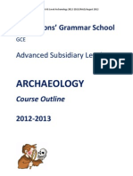 As Archaeology Specification