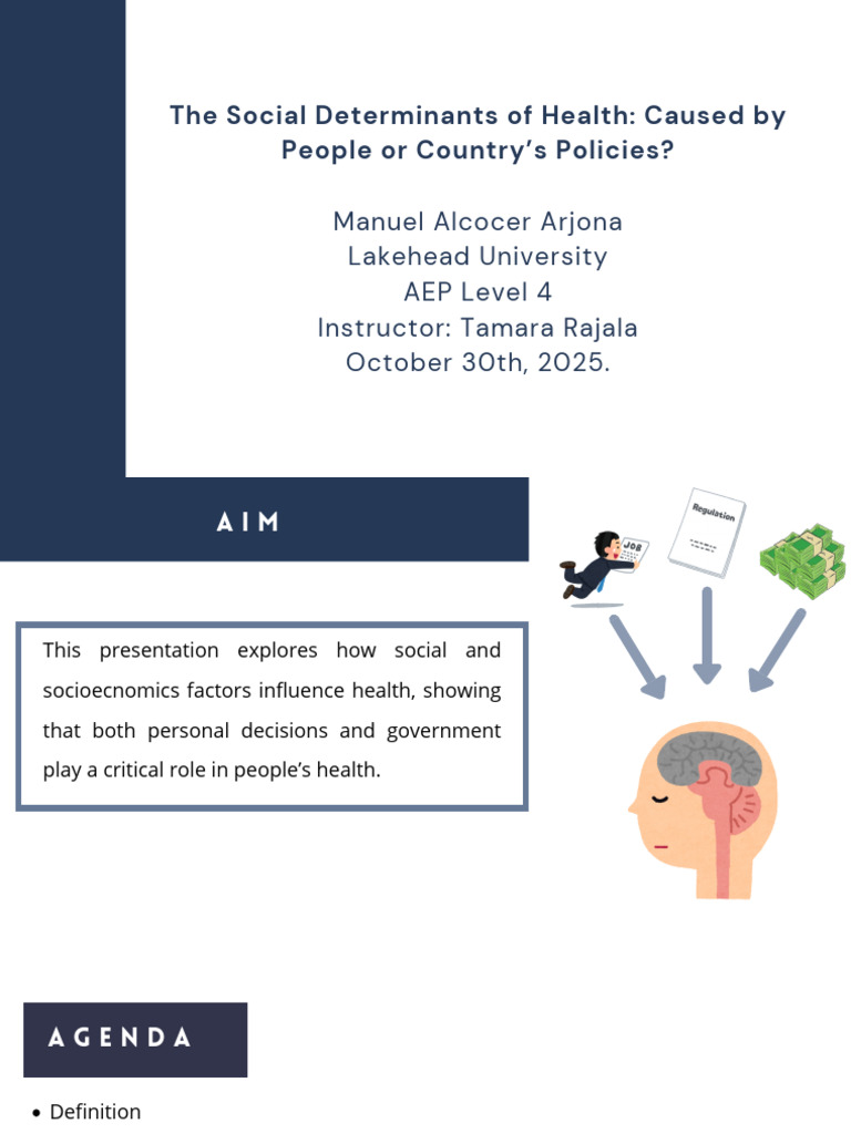 TSD_ManuelAlcocer: The Social Determinants of Health | PDF | Health ...
