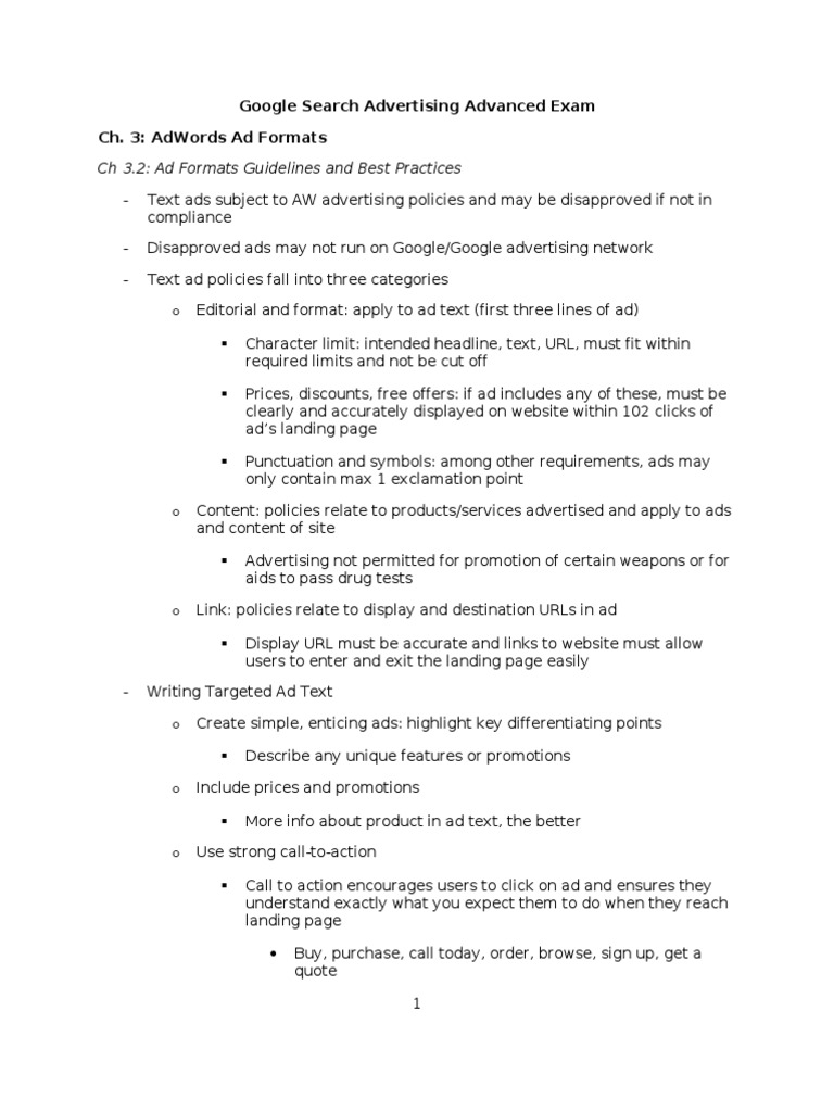 Google Search Advertising Advanced Exam | PDF
