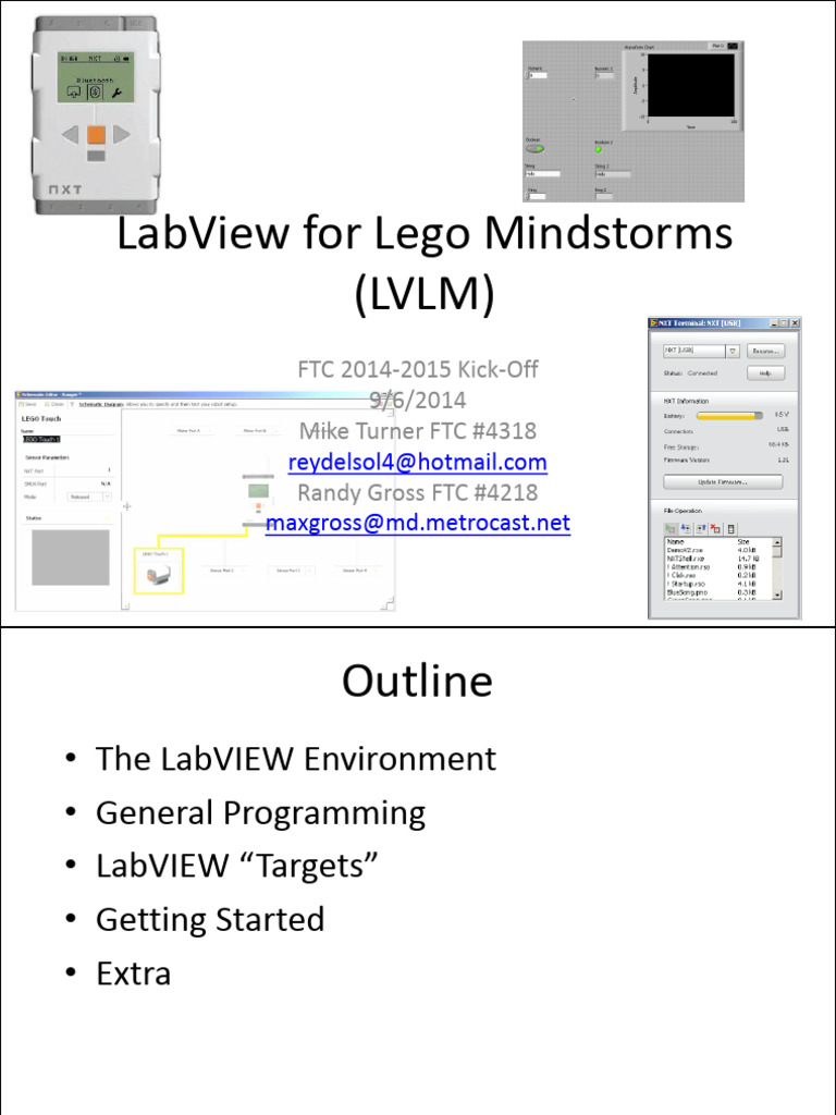 LabView for Lego Mindstorms LVLM 2014 | PDF