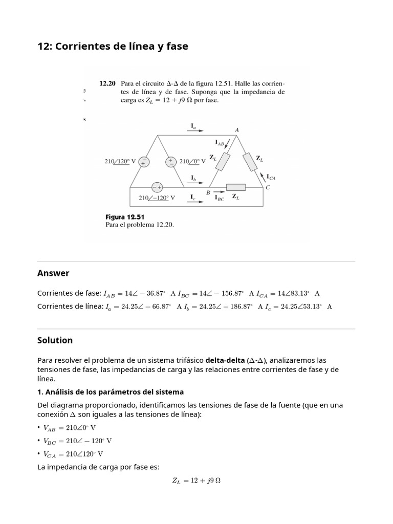 Gpai 20260413 Delta Delta Three Phase System Analysis | PDF ...