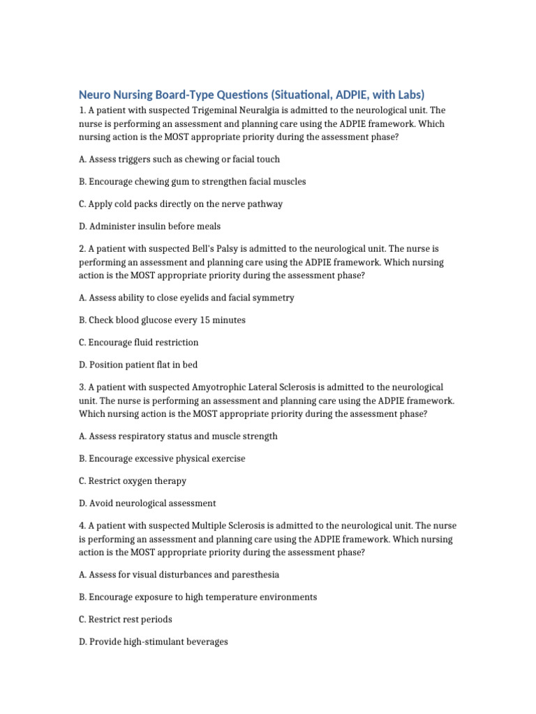 Neuro Board Exam Questions 120 | PDF