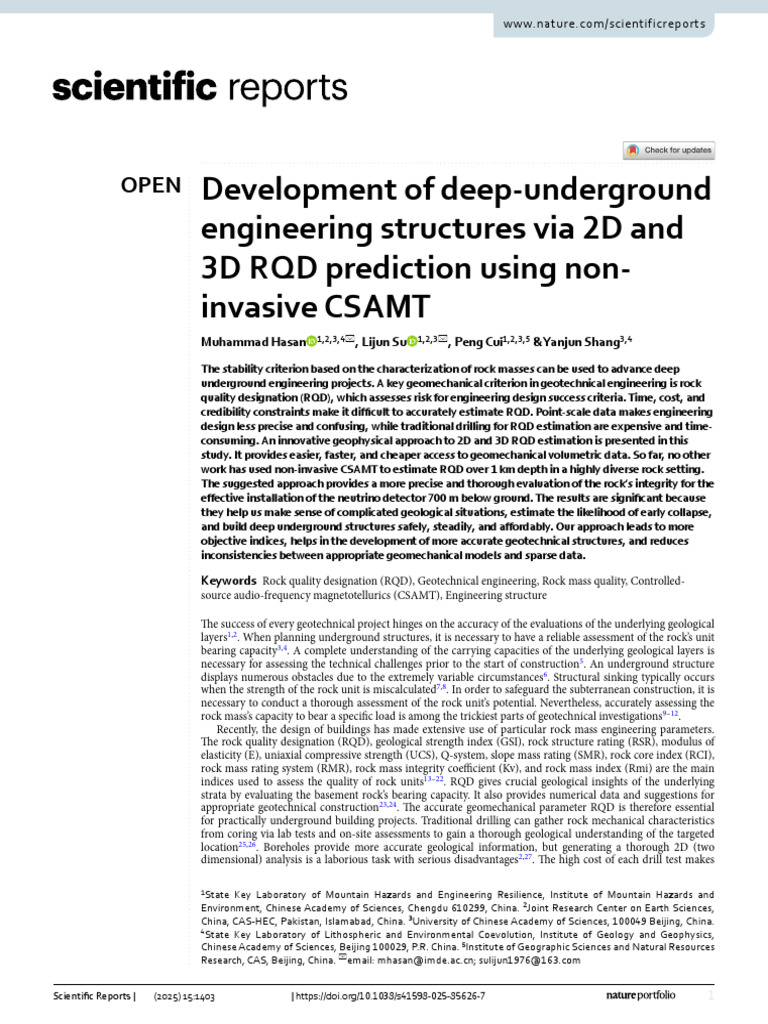 Development of deep-underground 2025 | PDF | Geotechnical Engineering ...