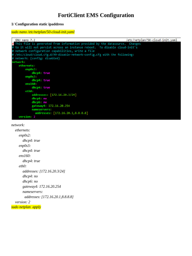 FortiClient EMS Configuration | PDF