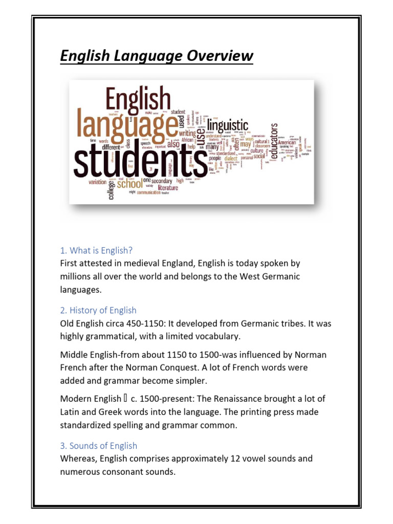 English Language Overview | PDF