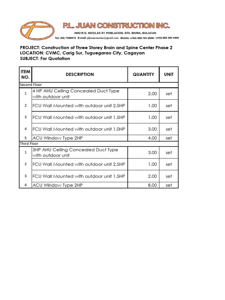 Acu & Ahu Units | PDF