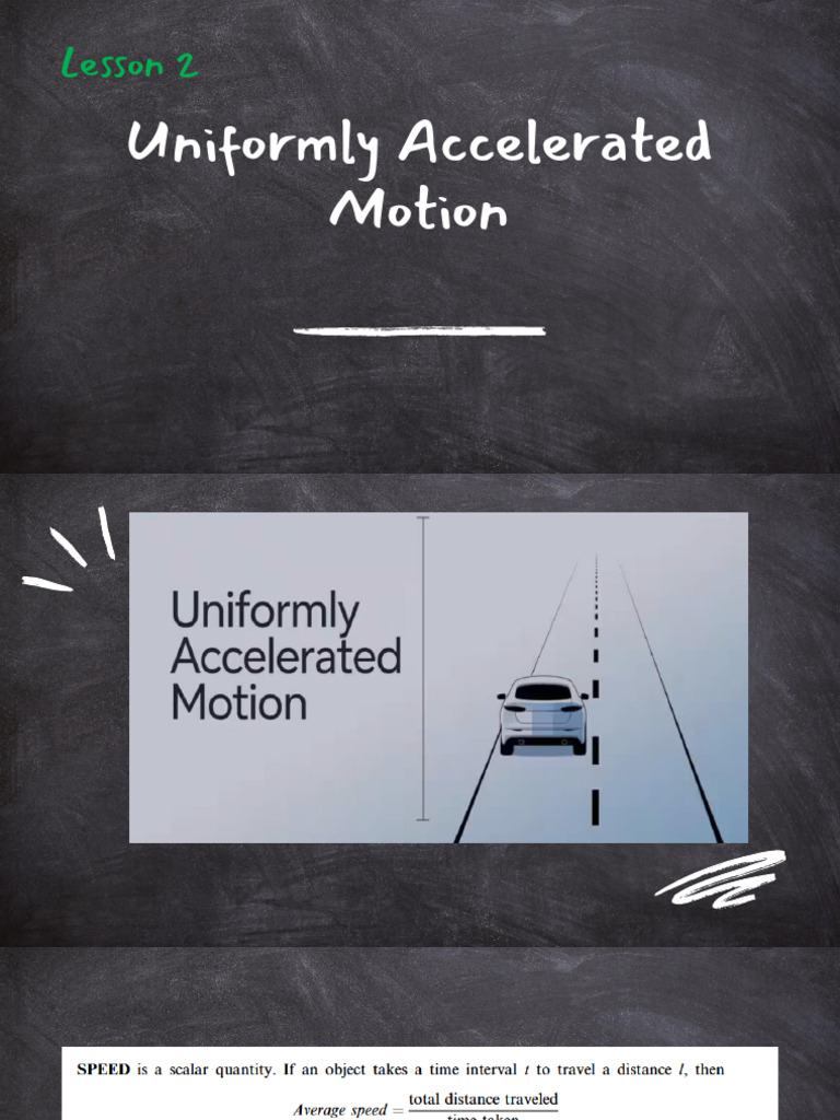 Lesson 2 - Uniformly Accelerated Motion | PDF | Physics | Mechanics