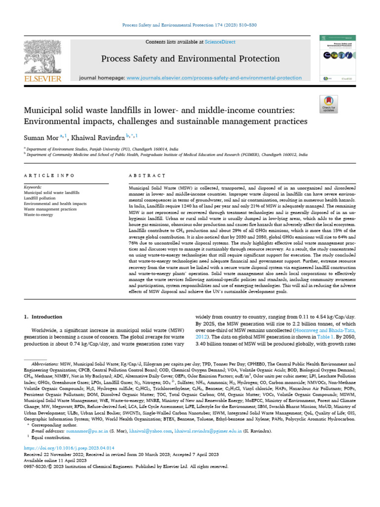 1 | PDF | Landfill | Municipal Solid Waste