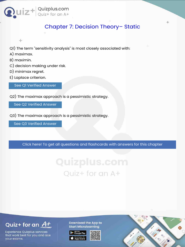 The Term Sensitivity Analysis is Most Closely Associated With | PDF ...