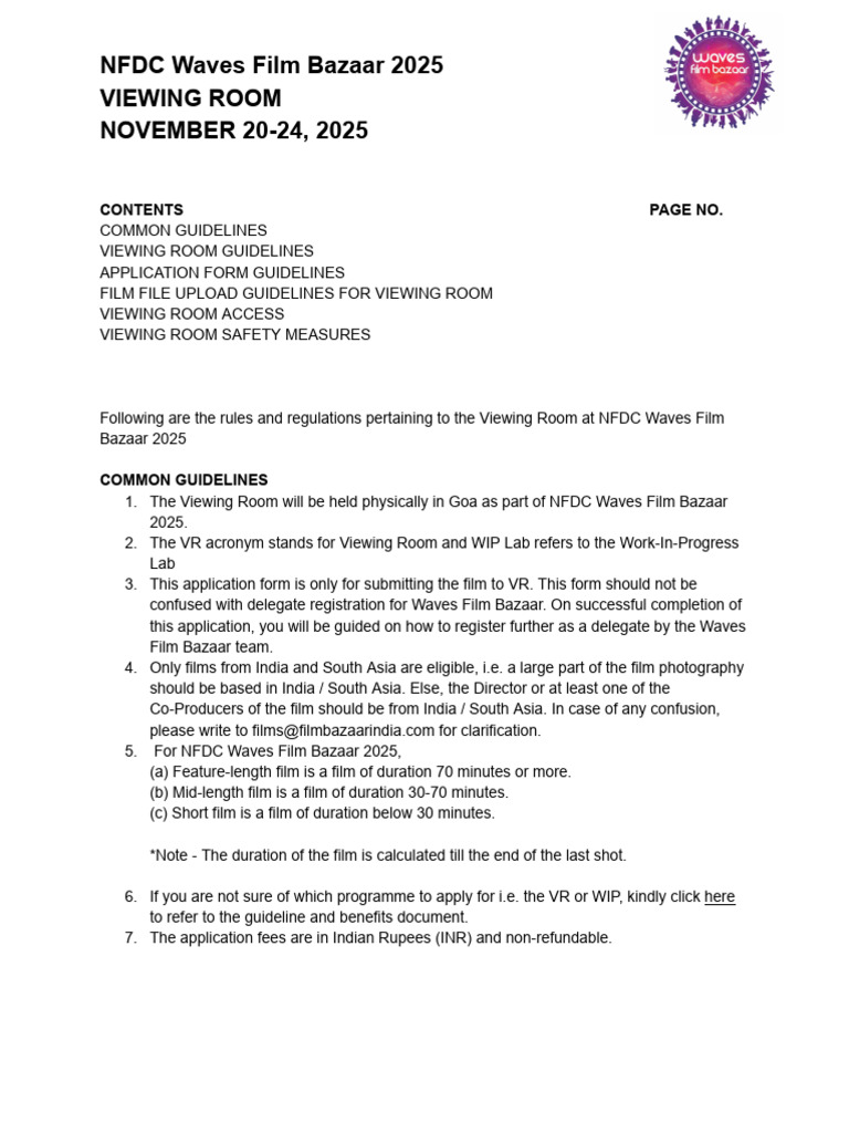 Viewing Room 2025 Rules and Regulations | PDF | Computing