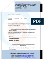 Ficha 2 de Inscripcion Para Expositores Disertantes Para Congreso Fle 2013 Formato Final