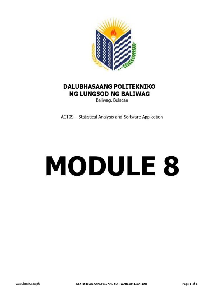 ACT09 - Module 8 (Shape of Distribution) .. | PDF | Skewness | Mean