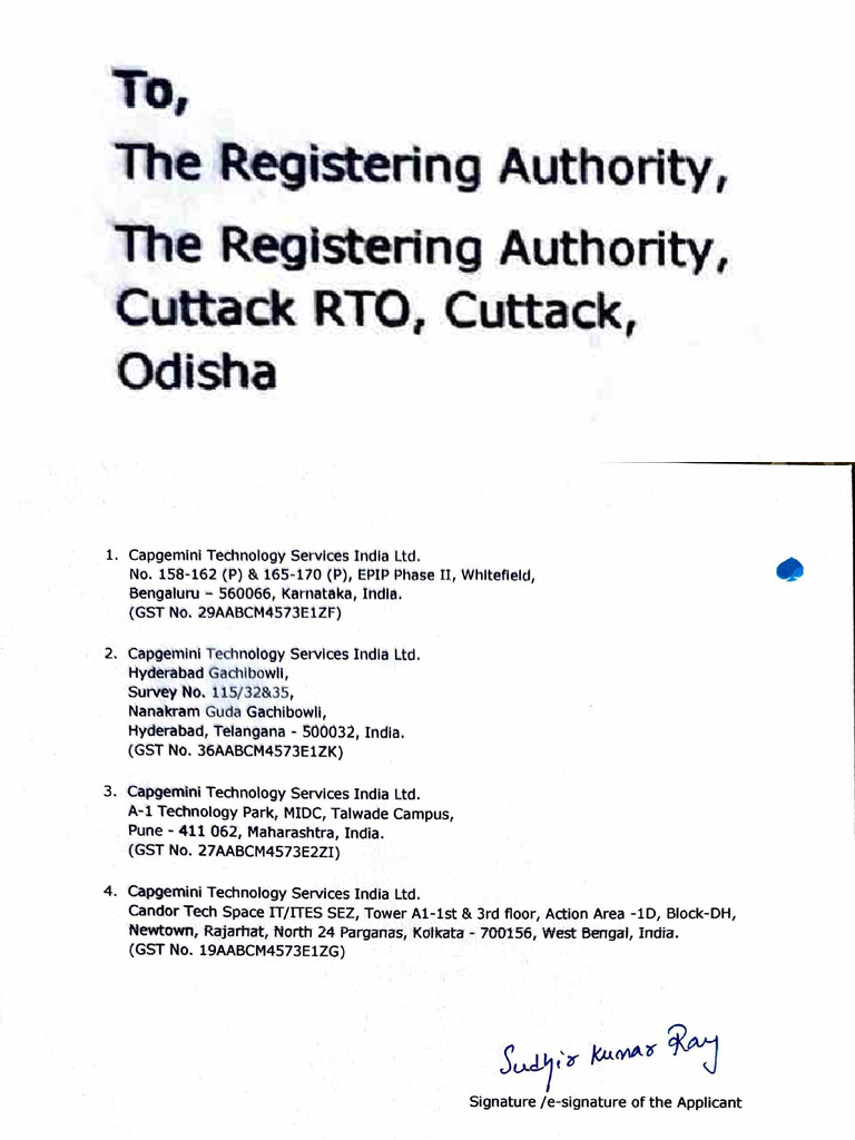 Form 60 Cuttack RTO Copy | PDF